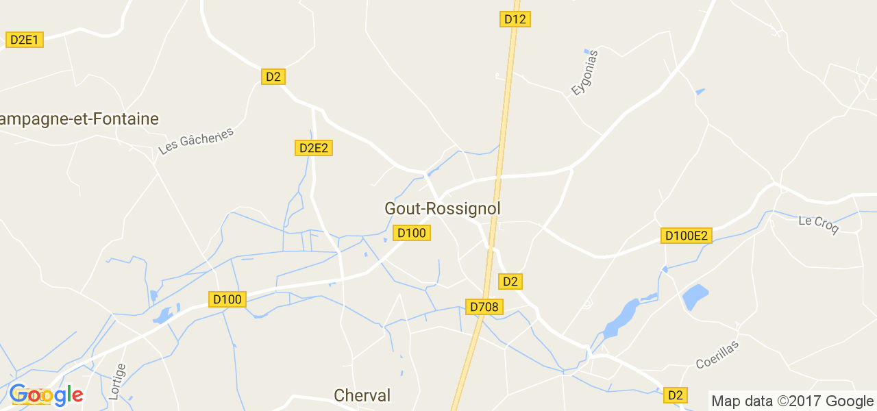 map de la ville de Gout-Rossignol