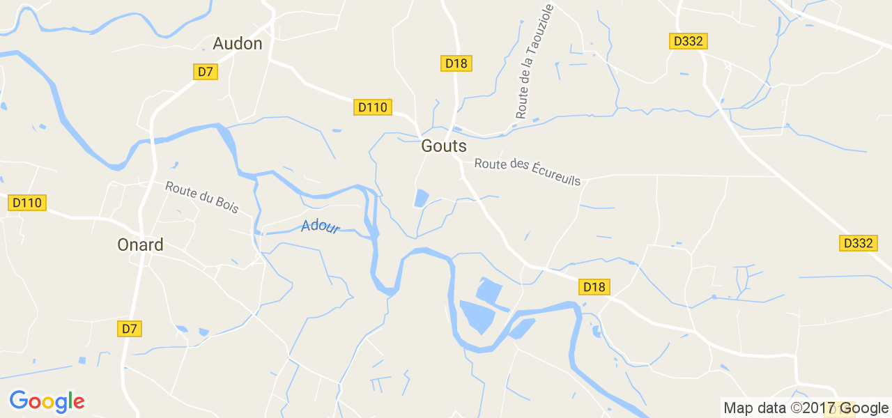 map de la ville de Gouts