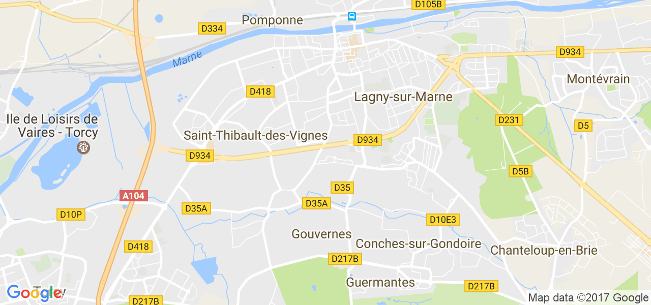 map de la ville de Gouvernes