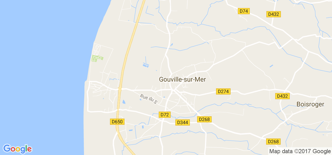 map de la ville de Gouville-sur-Mer