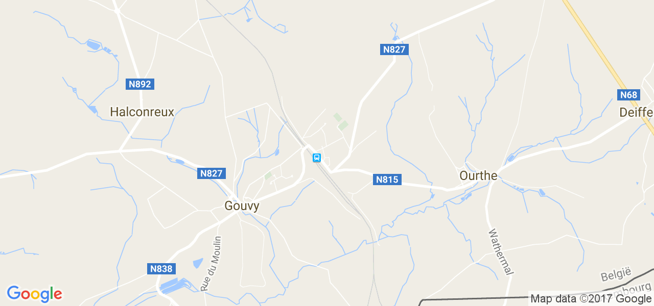 map de la ville de Gouvy