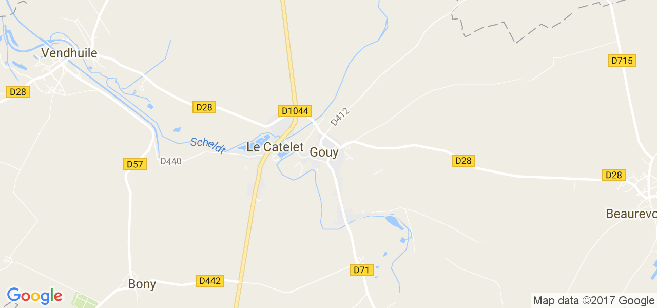 map de la ville de Gouy