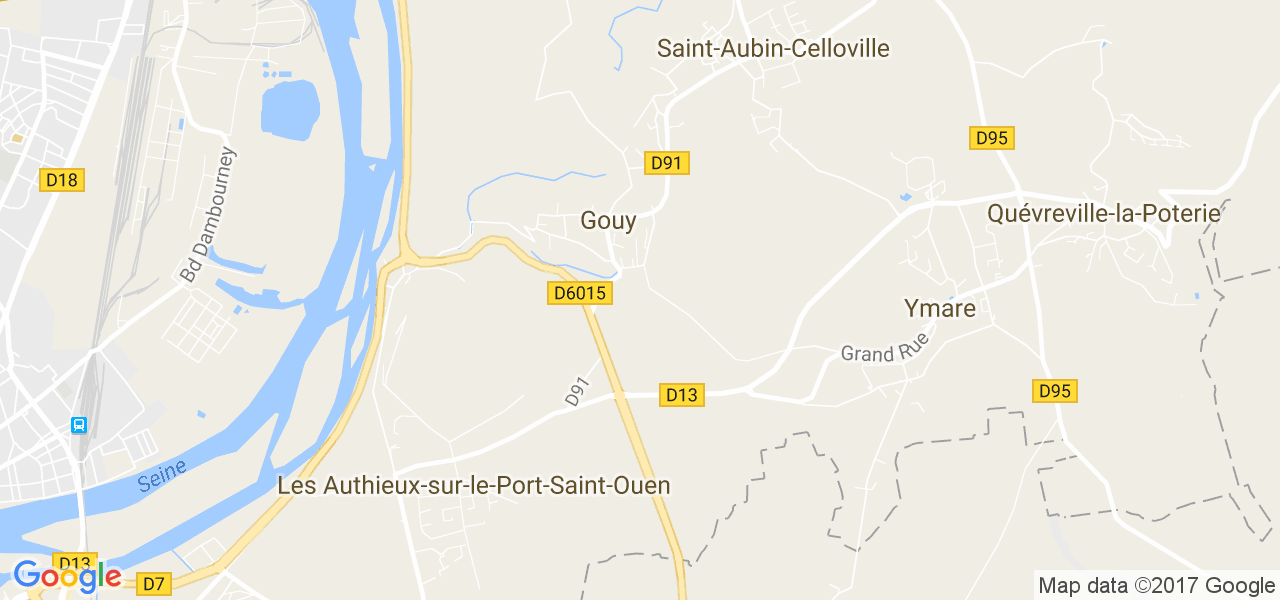 map de la ville de Gouy