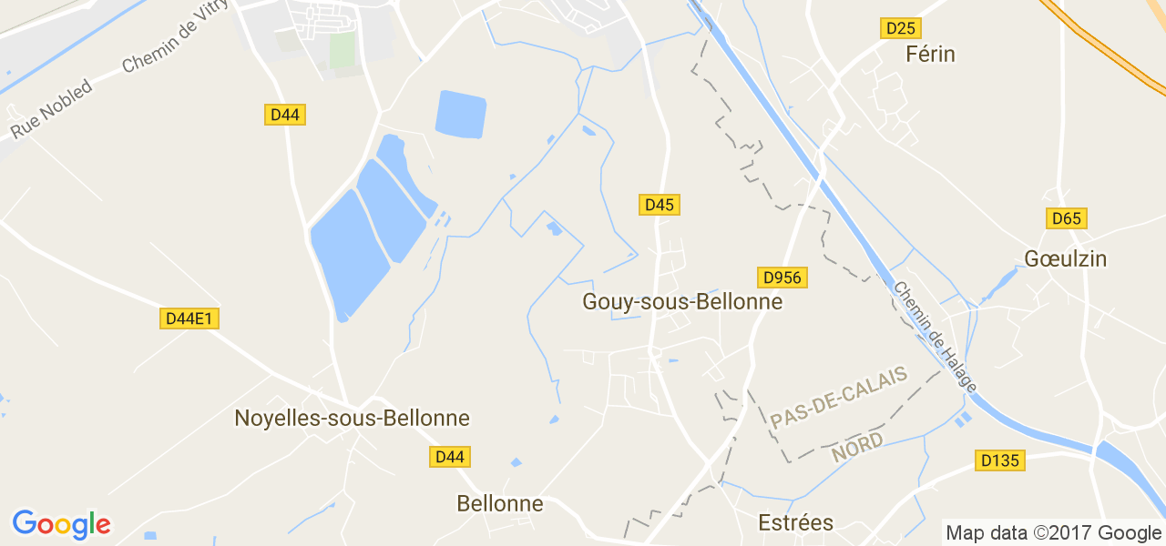 map de la ville de Gouy-sous-Bellonne