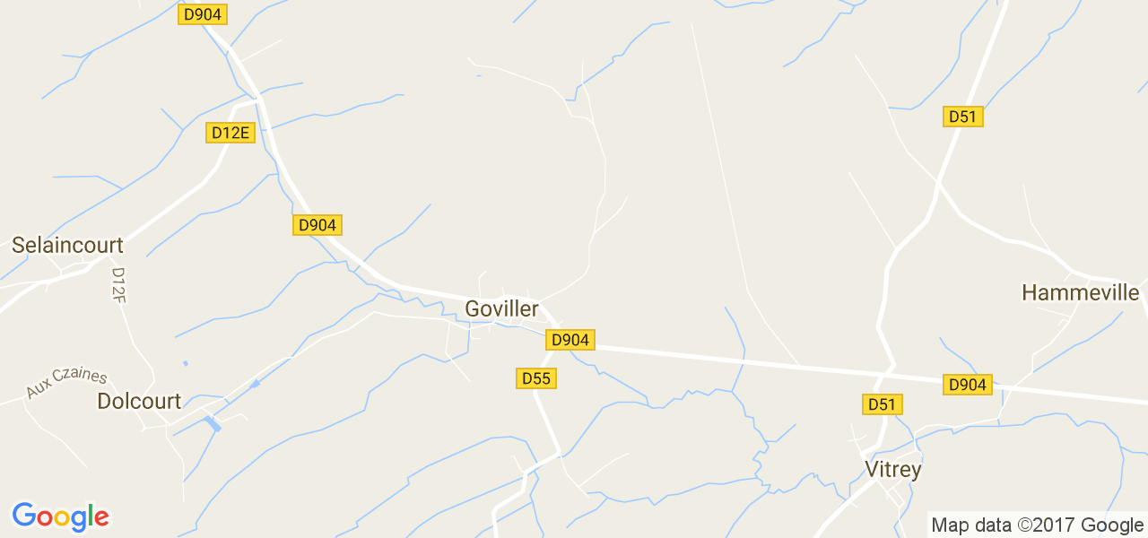 map de la ville de Goviller