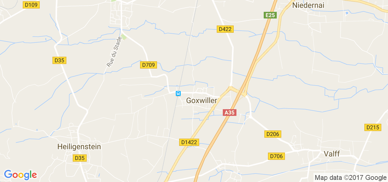 map de la ville de Goxwiller