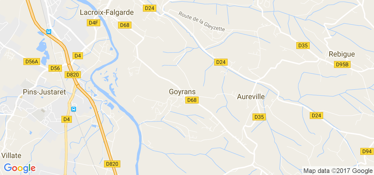 map de la ville de Goyrans