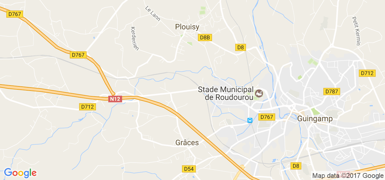 map de la ville de Grâces