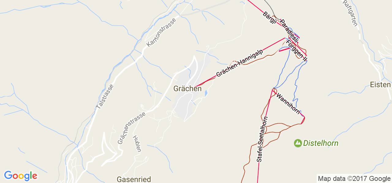 map de la ville de Grächen