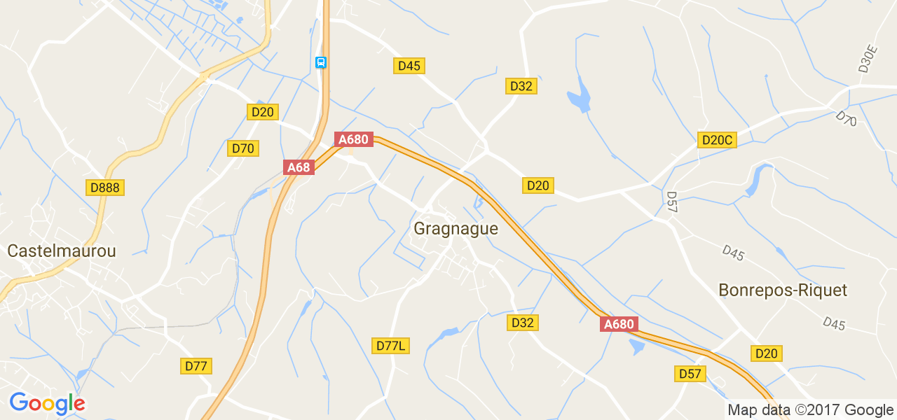 map de la ville de Gragnague