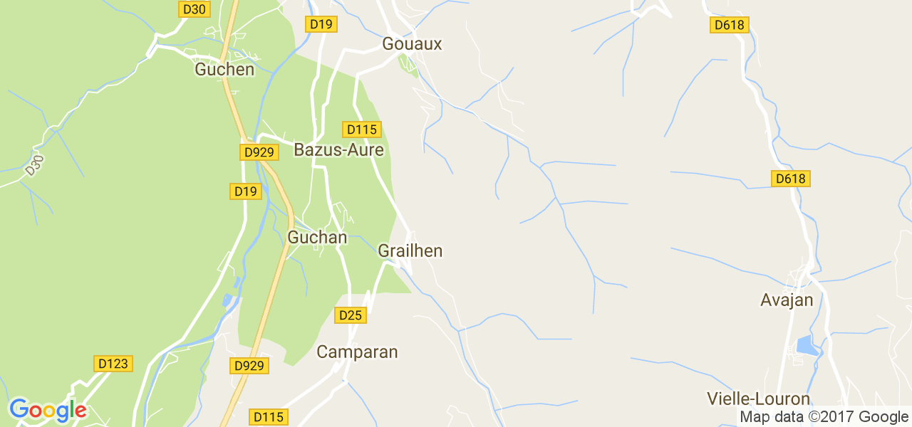 map de la ville de Grailhen