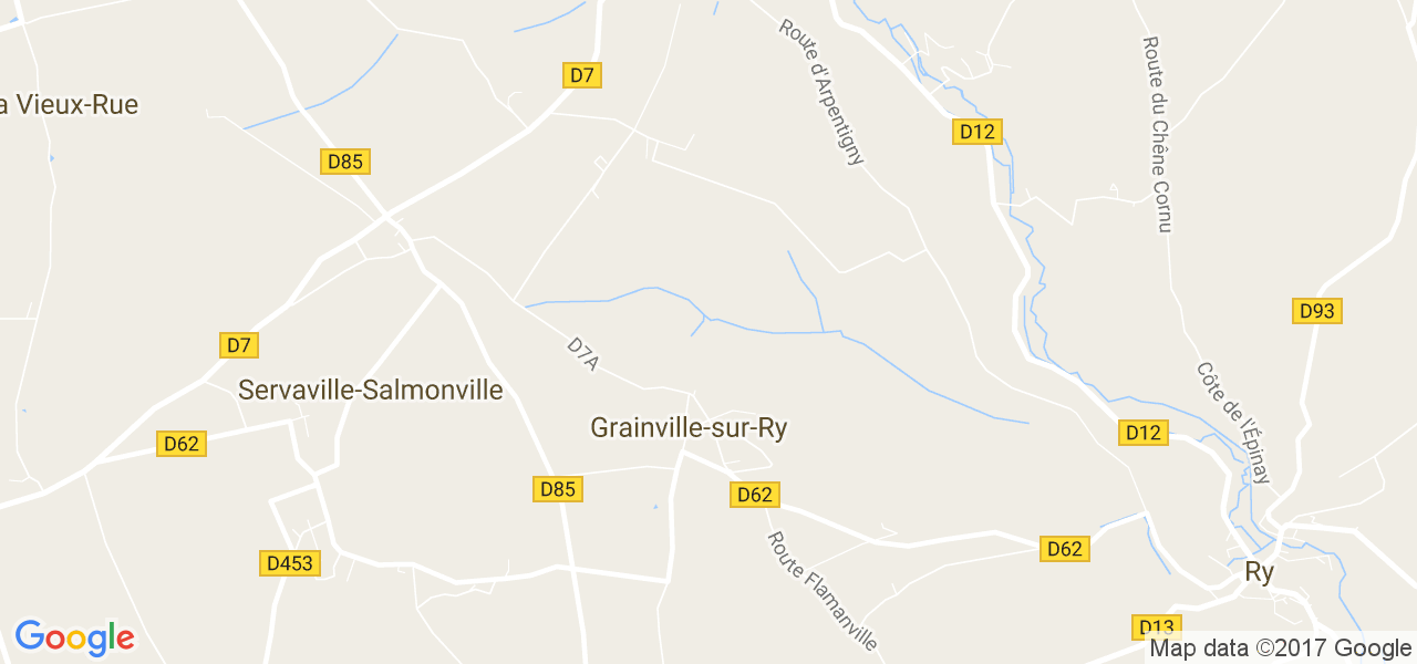 map de la ville de Grainville-sur-Ry