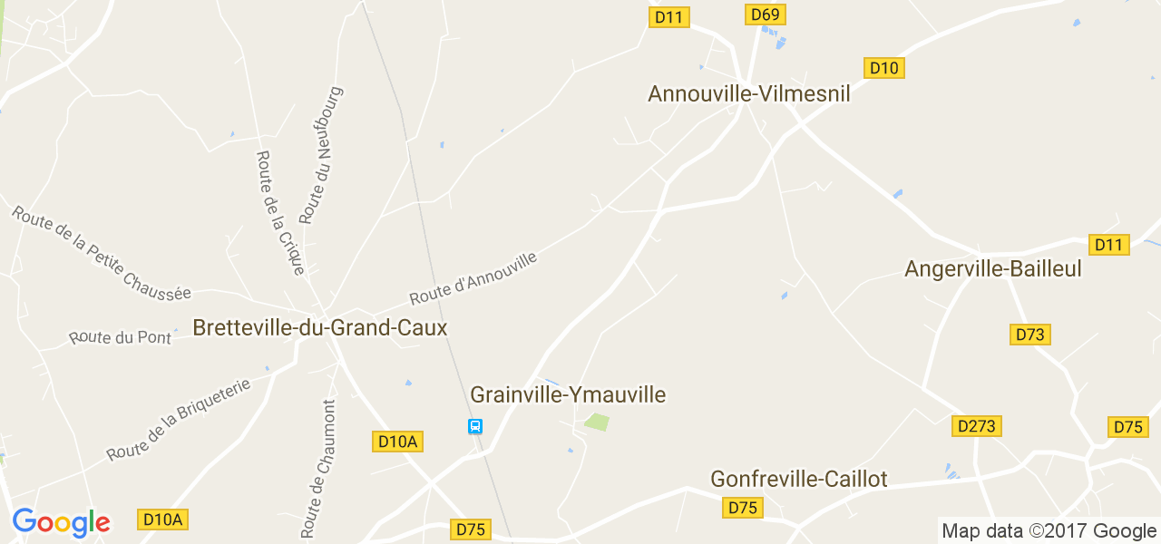 map de la ville de Grainville-Ymauville