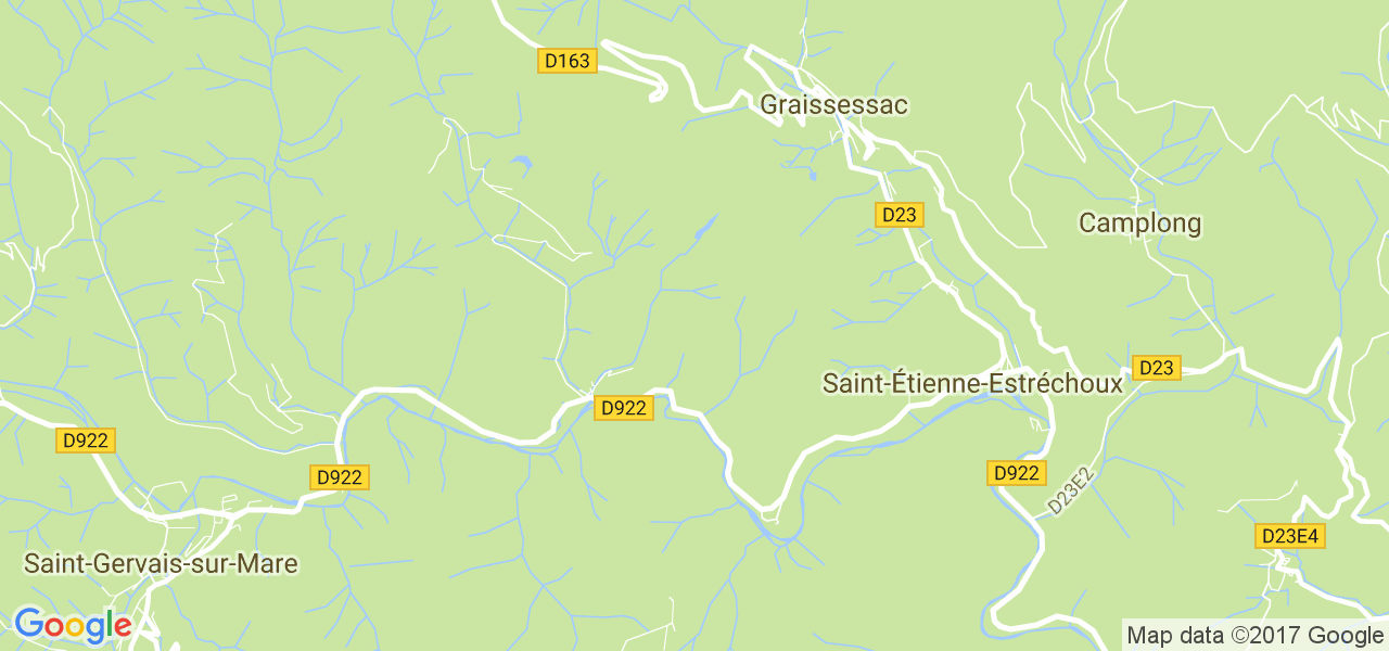 map de la ville de Graissessac