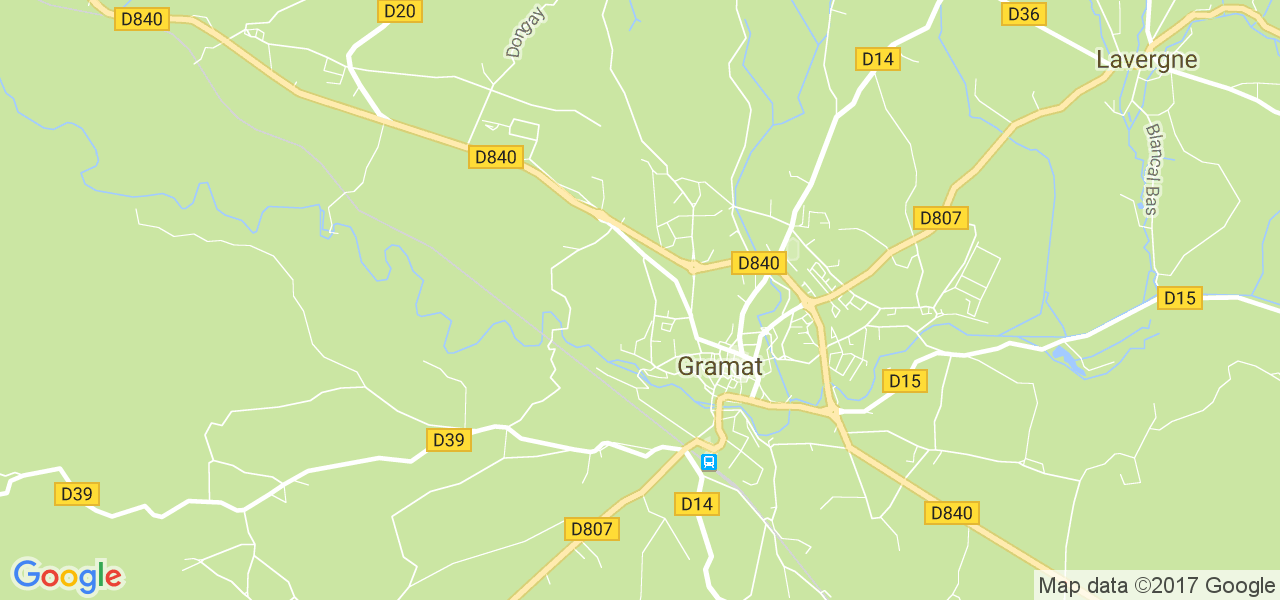 map de la ville de Gramat