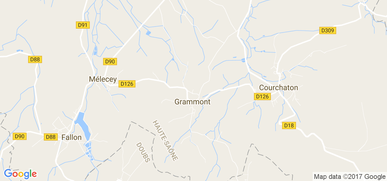 map de la ville de Grammont