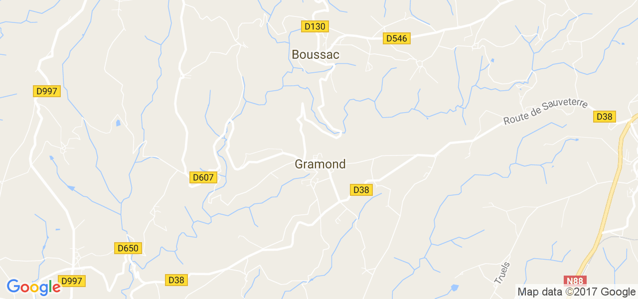 map de la ville de Gramond