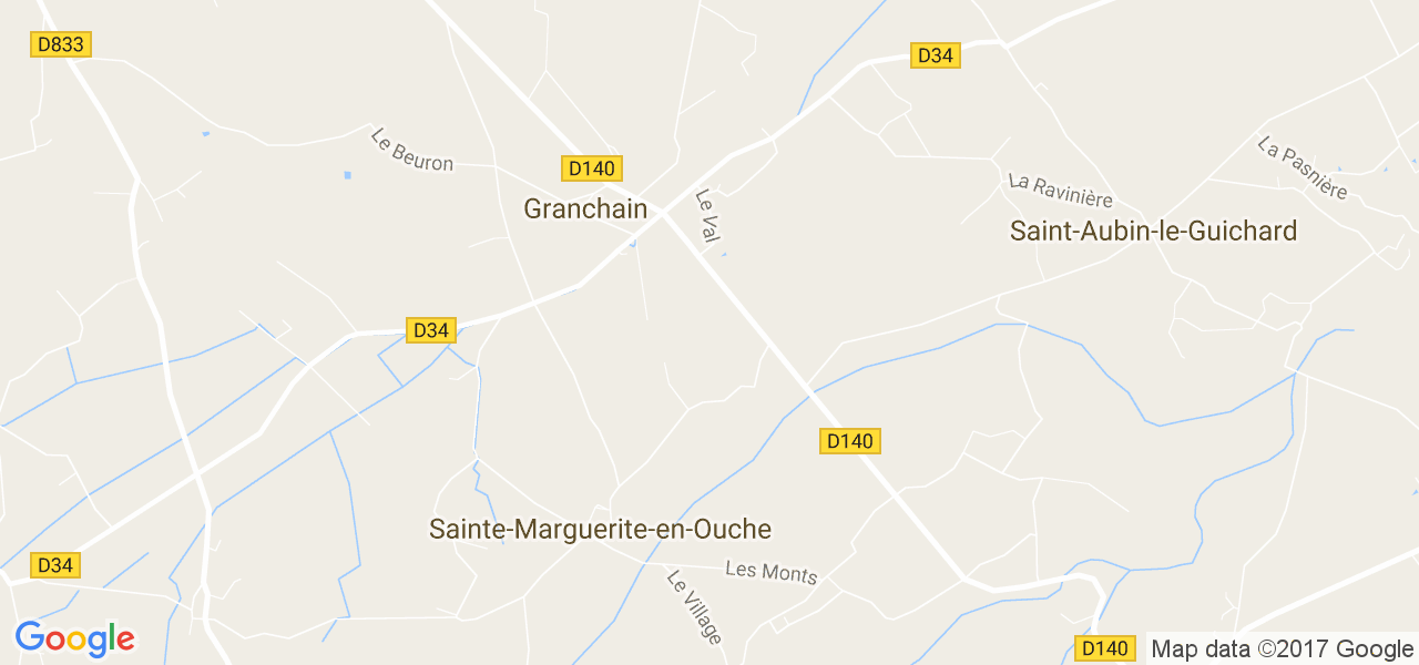 map de la ville de Granchain