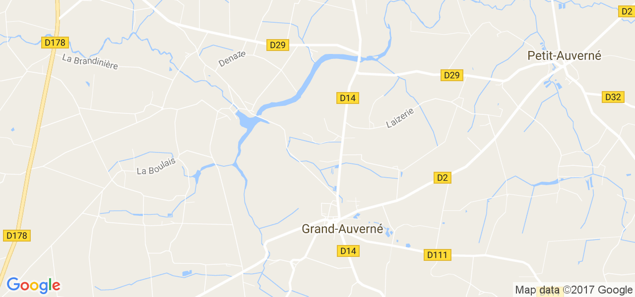 map de la ville de Grand-Auverné