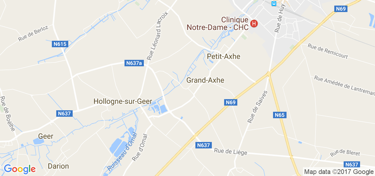 map de la ville de Grand-Axhe