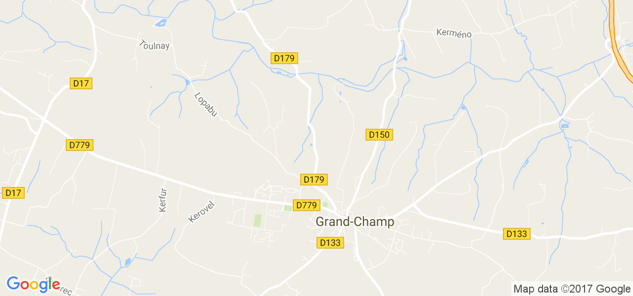 map de la ville de Grand-Champ