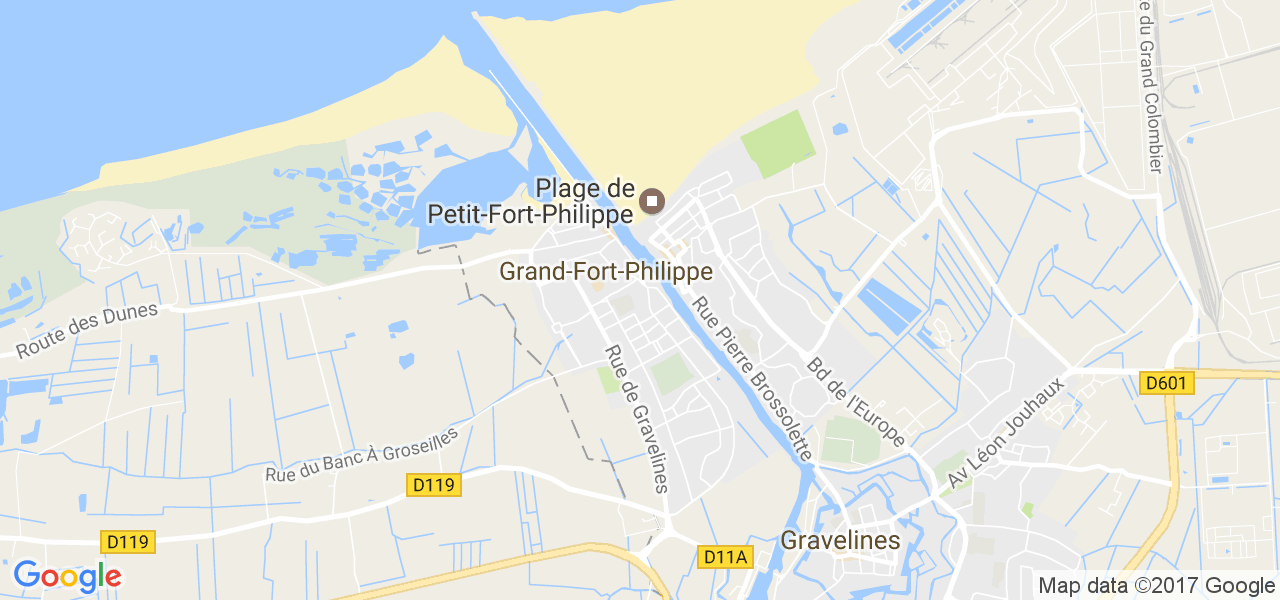 map de la ville de Grand-Fort-Philippe