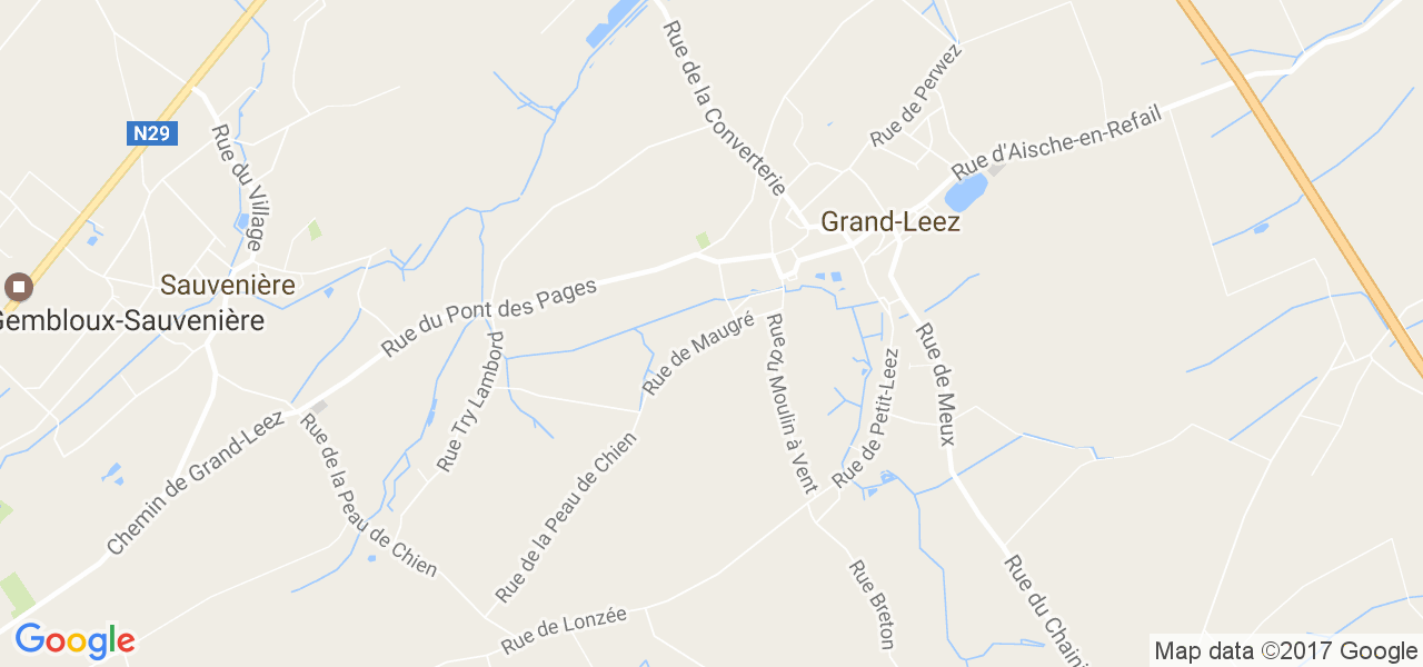 map de la ville de Grand-Leez