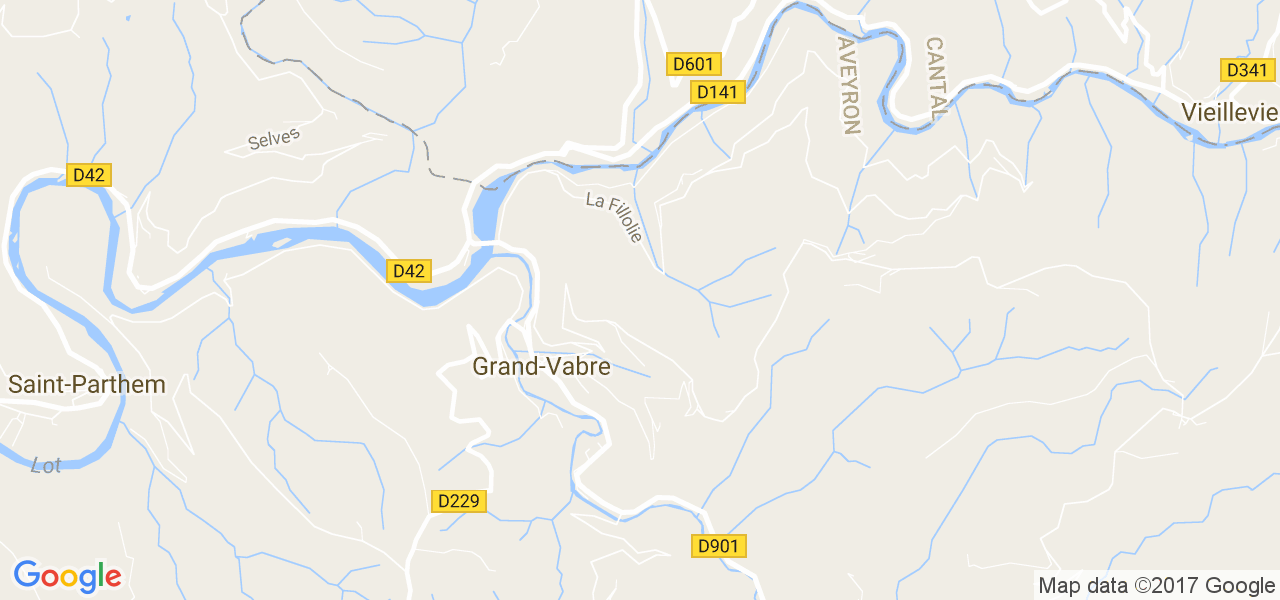 map de la ville de Grand-Vabre