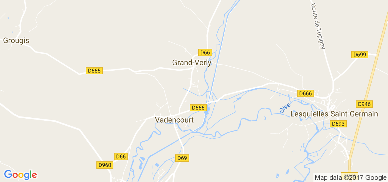 map de la ville de Grand-Verly