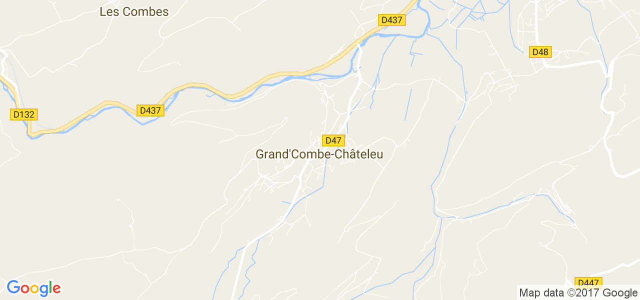 map de la ville de Grand'Combe-Châteleu