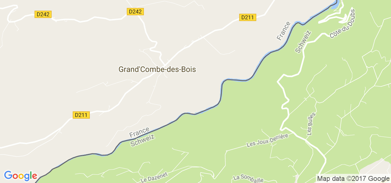 map de la ville de Grand'Combe-des-Bois