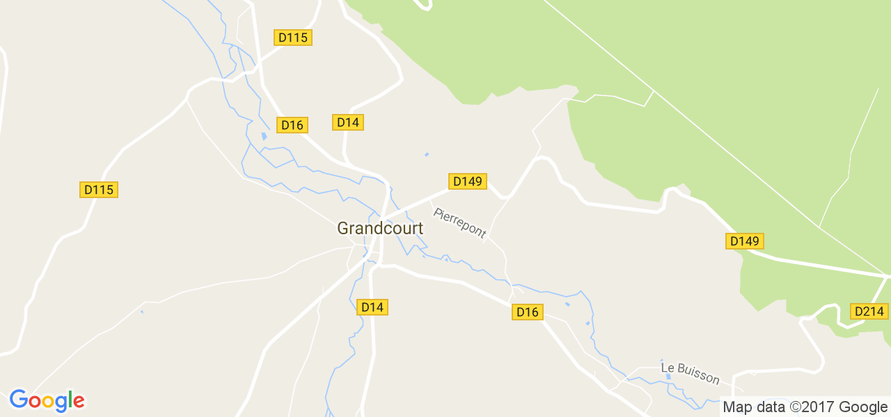 map de la ville de Grandcourt