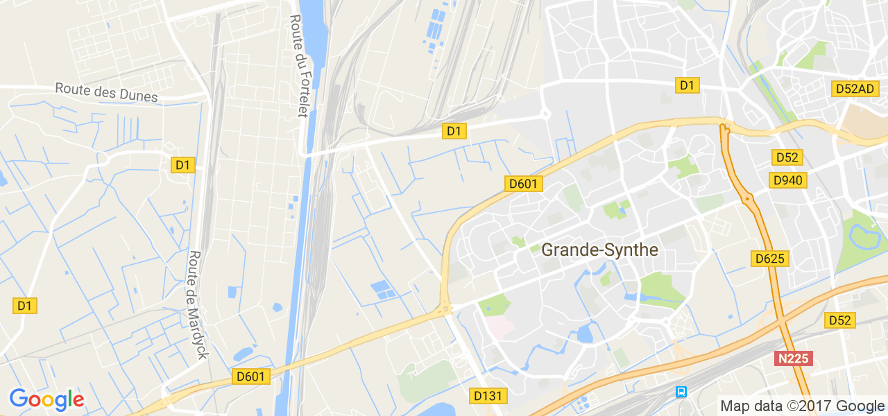 map de la ville de Grande-Synthe