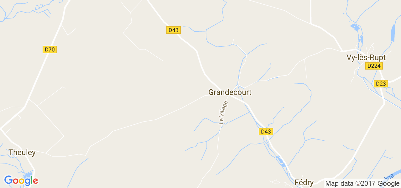 map de la ville de Grandecourt