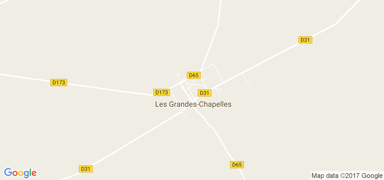 map de la ville de Grandes-Chapelles