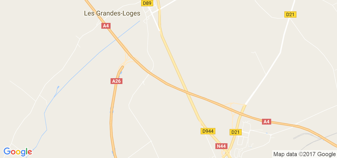 map de la ville de Grandes-Loges