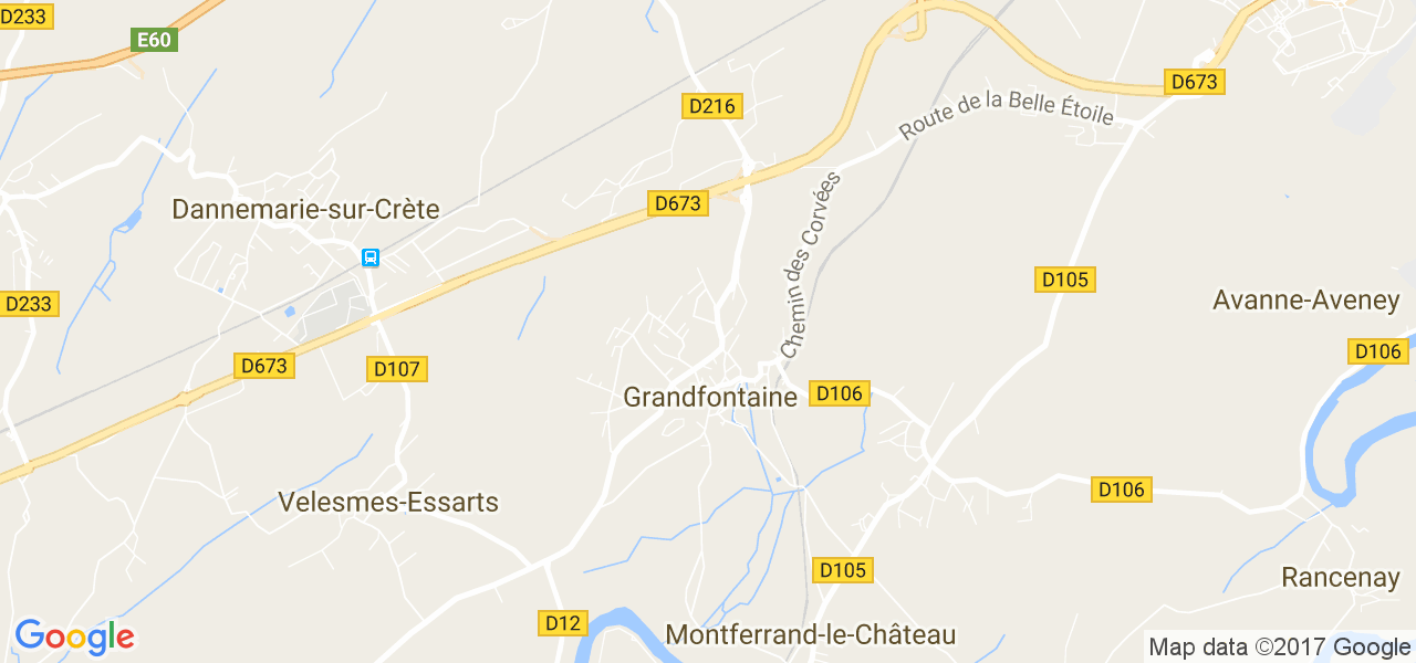 map de la ville de Grandfontaine