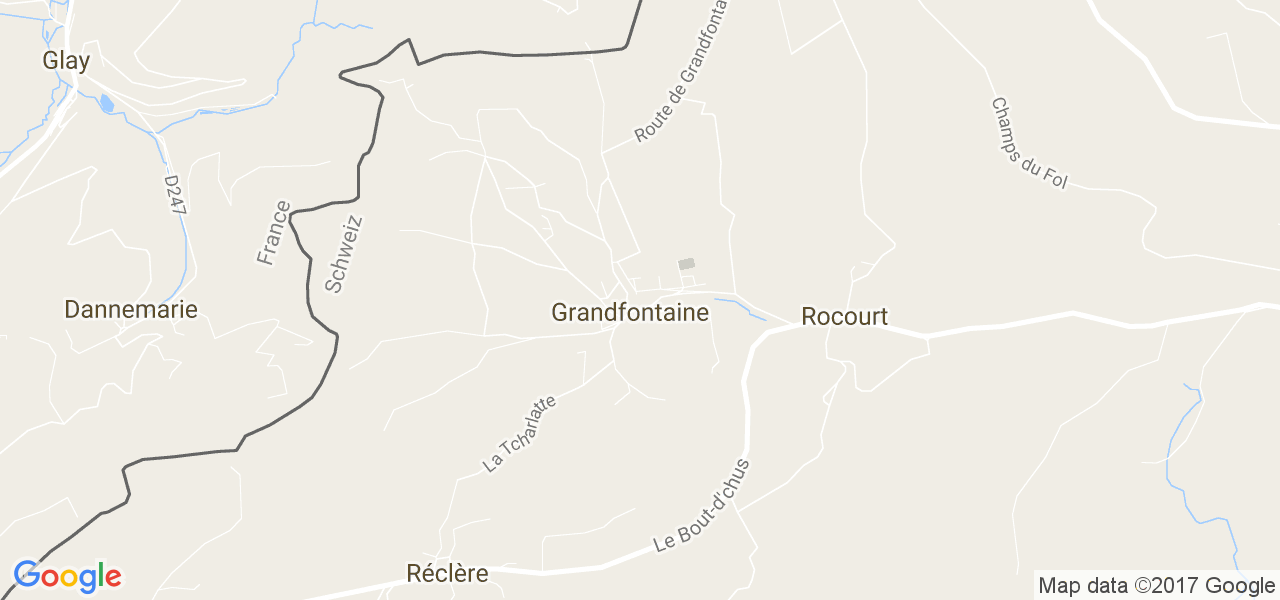 map de la ville de Grandfontaine