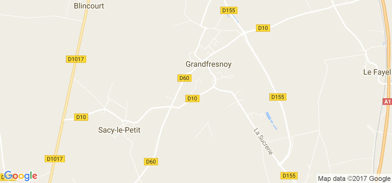 map de la ville de Grandfresnoy