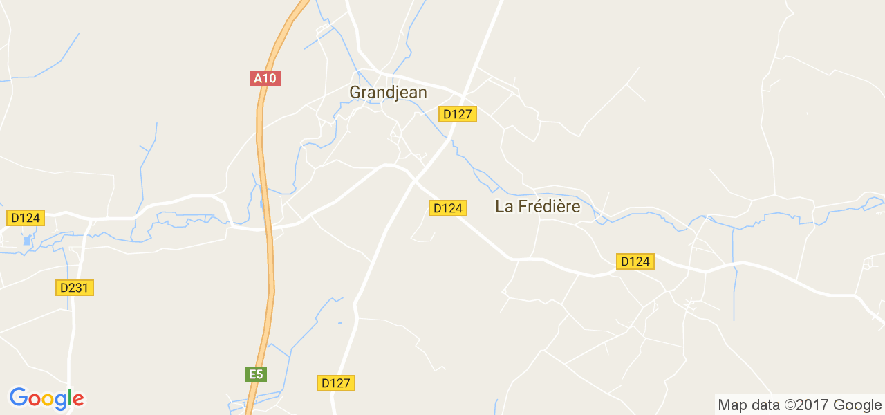 map de la ville de Grandjean