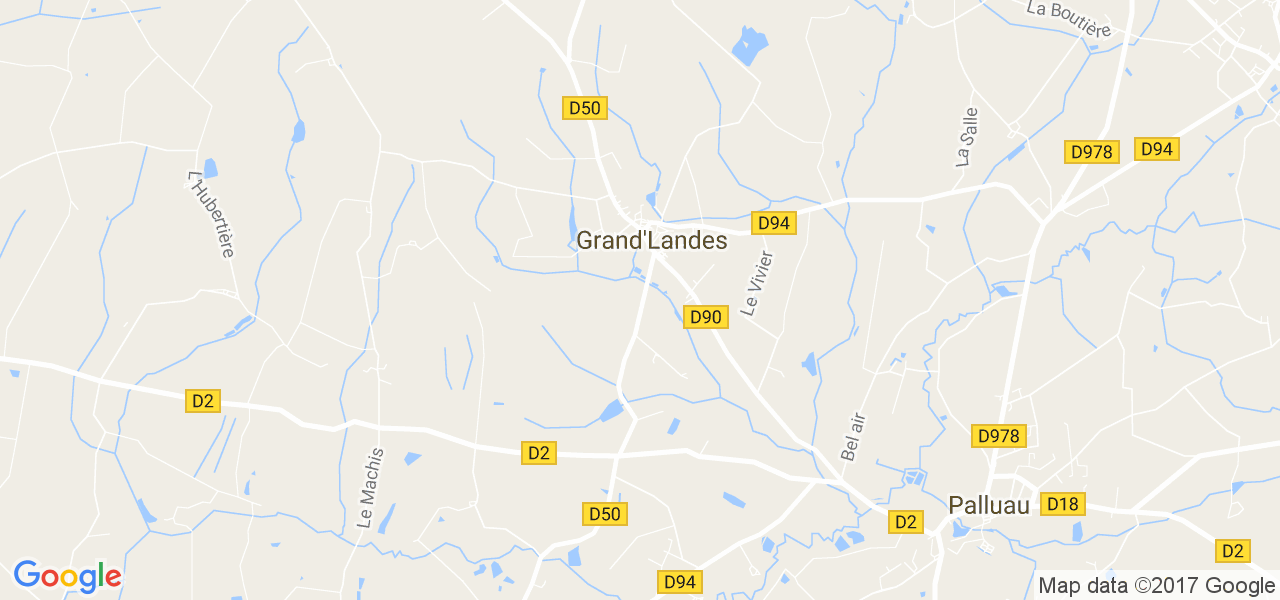 map de la ville de Grand'Landes