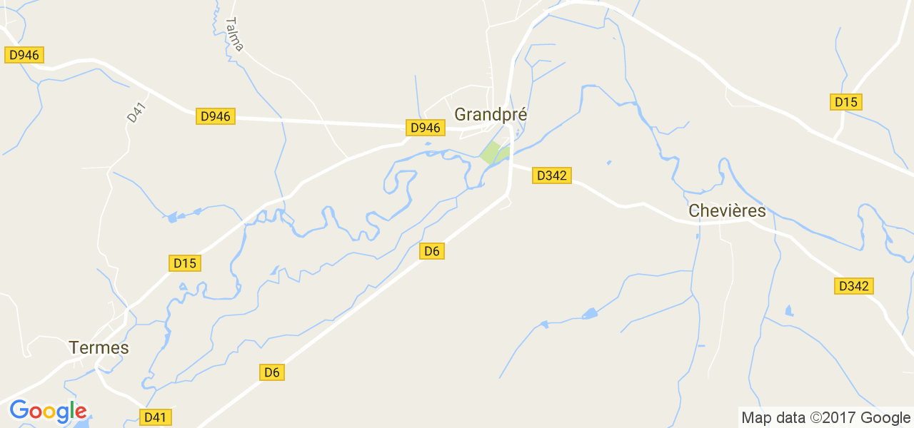 map de la ville de Grandpré