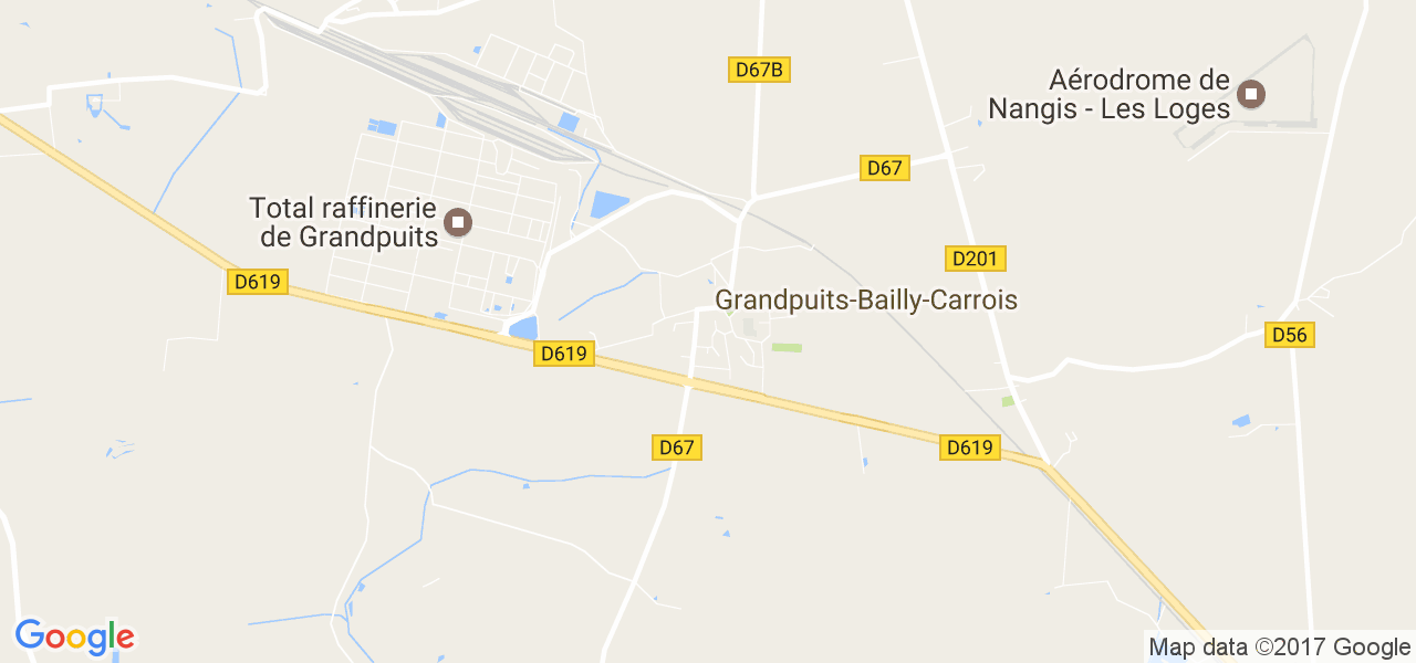 map de la ville de Grandpuits-Bailly-Carrois