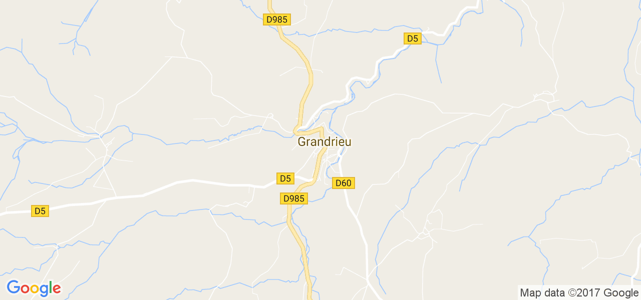 map de la ville de Grandrieu