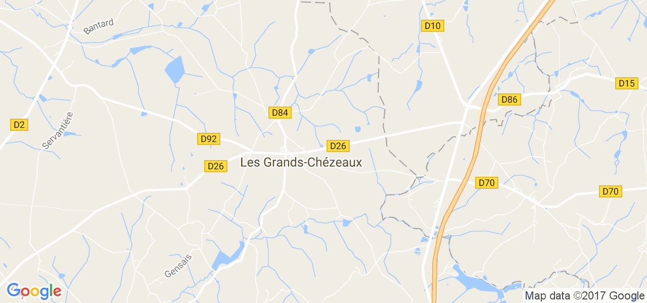 map de la ville de Grands-Chézeaux