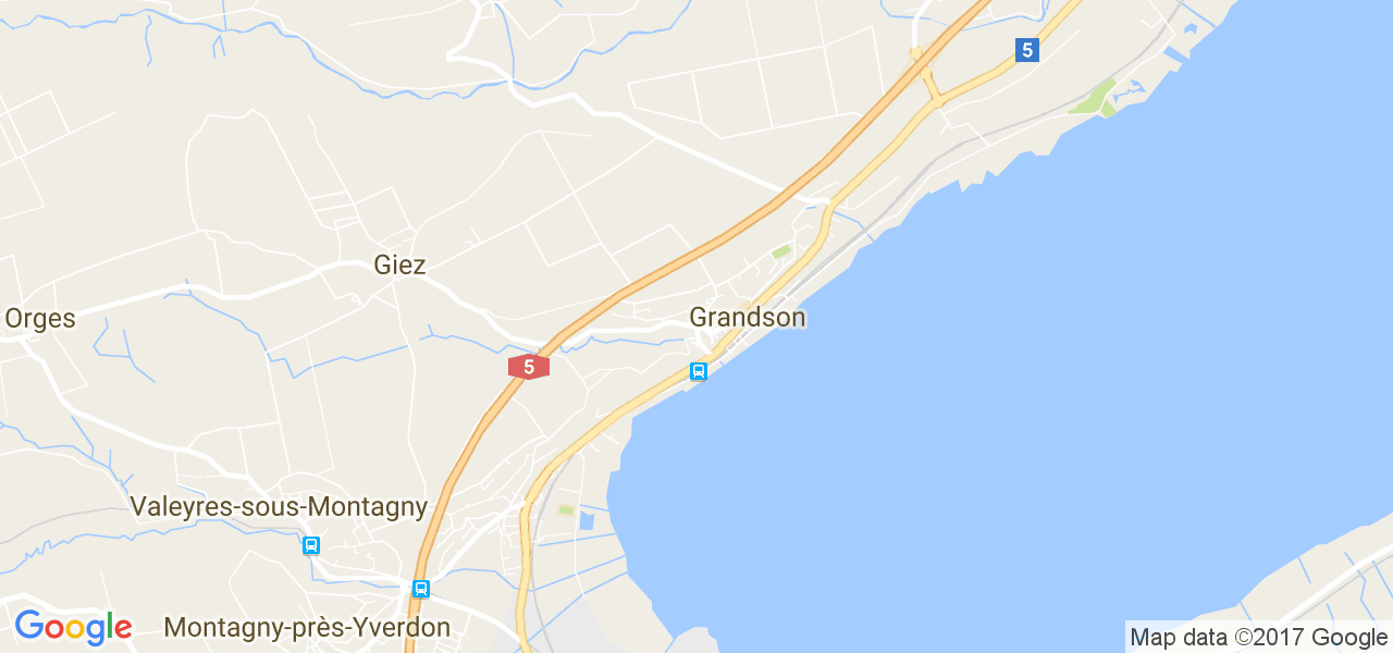 map de la ville de Grandson