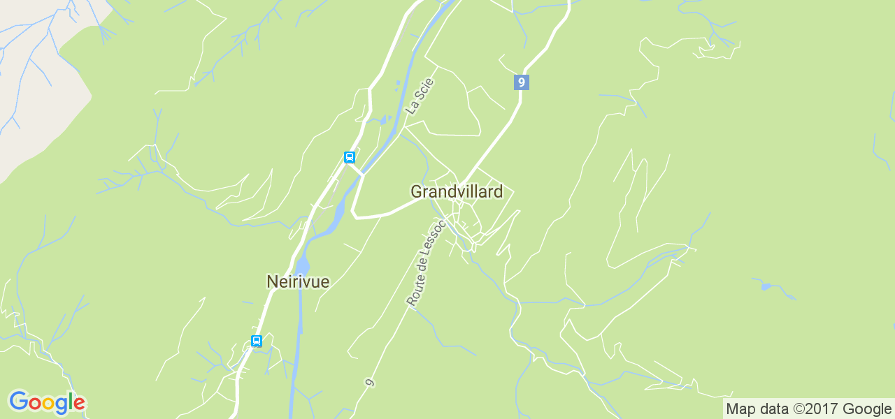 map de la ville de Grandvillard