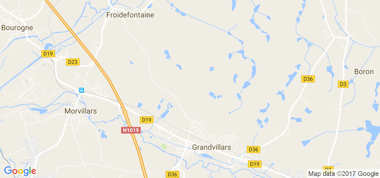 map de la ville de Grandvillars