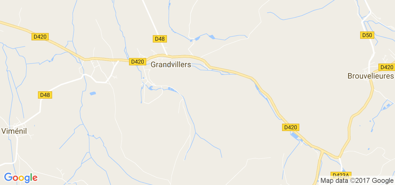 map de la ville de Grandvillers