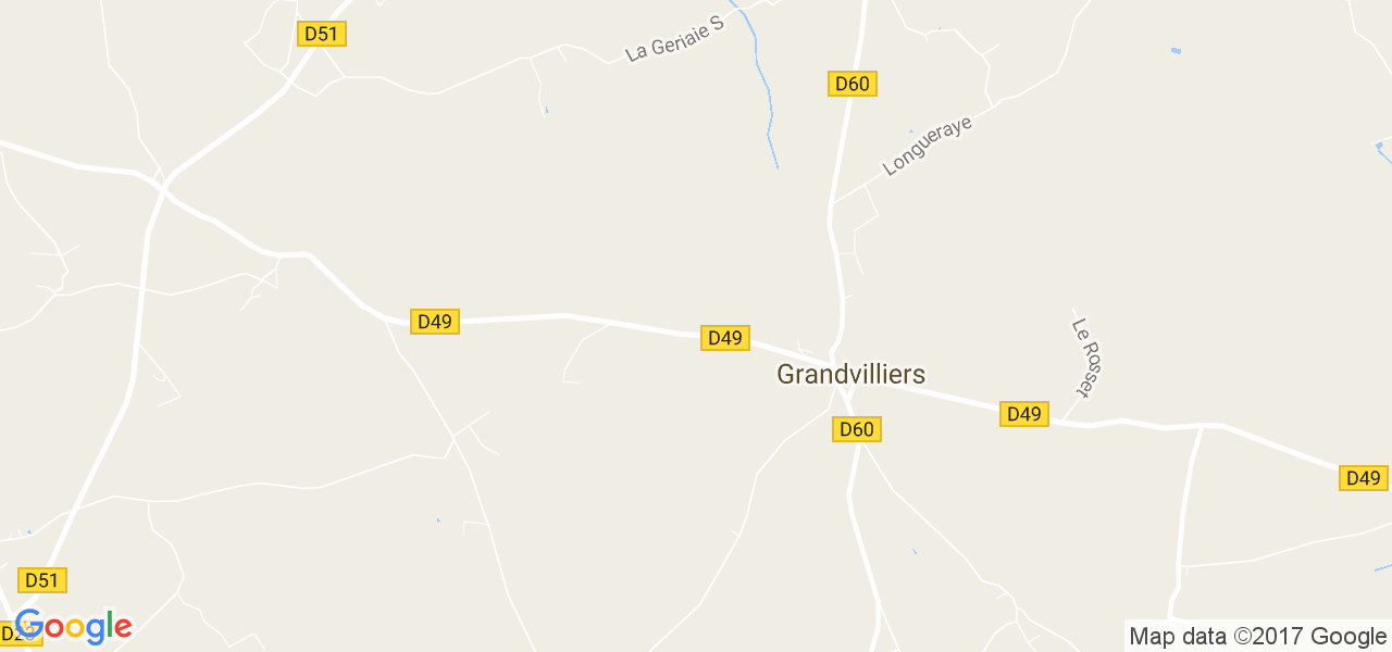 map de la ville de Grandvilliers